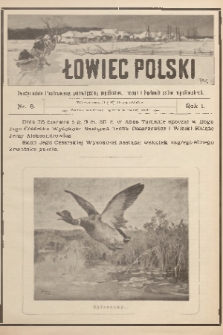 Łowiec Polski : dwutygodnik ilustrowany, poświęcony myślistwu, broni i hodowli psów myśliwskich. R.1, 1899, nr 8