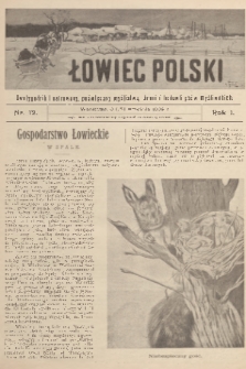 Łowiec Polski : dwutygodnik ilustrowany, poświęcony myślistwu, broni i hodowli psów myśliwskich. R.1, 1899, nr 12