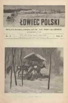 Łowiec Polski : dwutygodnik ilustrowany, poświęcony myślistwu, broni i hodowli psów myśliwskich. R.2, 1900, nr 3