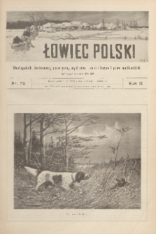 Łowiec Polski : dwutygodnik ilustrowany, poświęcony myślistwu, broni i hodowli psów myśliwskich. R.2, 1900, nr 20