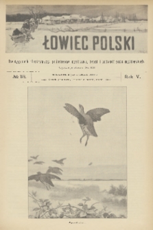 Łowiec Polski : dwutygodnik ilustrowany, poświęcony myślistwu, broni i hodowli psów myśliwskich. R.5, 1903, nr 18