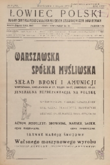 Łowiec Polski : organ Centralnego Związku Polskich Stowarzyszeń Łowieckich. R.17, 1924, nr 8