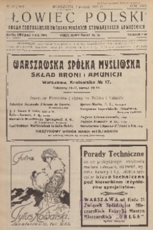 Łowiec Polski : organ Centralnego Związku Polskich Stowarzyszeń Łowieckich. R.17, 1924, nr 12