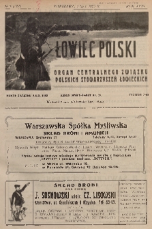 Łowiec Polski : organ Centralnego Związku Polskich Stowarzyszeń Łowieckich. R.18, 1925, nr 9
