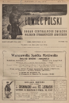 Łowiec Polski : organ Centralnego Związku Polskich Stowarzyszeń Łowieckich. R.18, 1925, nr 10