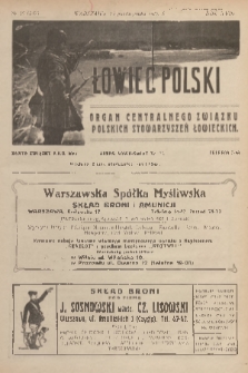 Łowiec Polski : organ Centralnego Związku Polskich Stowarzyszeń Łowieckich. R.18, 1925, nr 16