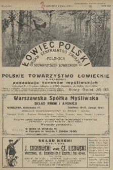 Łowiec Polski : organ Centralnego Związku Polskich Stowarzyszeń Łowieckich. R.19, 1926, nr 3