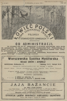 Łowiec Polski : organ Centralnego Związku Polskich Stowarzyszeń Łowieckich. R.19, 1926, nr 6