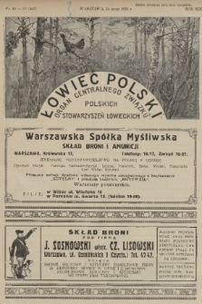 Łowiec Polski : organ Centralnego Związku Polskich Stowarzyszeń Łowieckich. R.19, 1926, nr 10/11