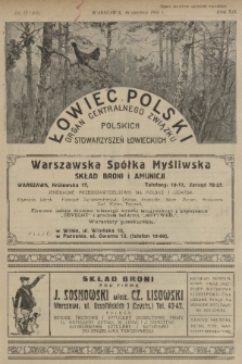Łowiec Polski : organ Centralnego Związku Polskich Stowarzyszeń Łowieckich. R.19, 1926, nr 12