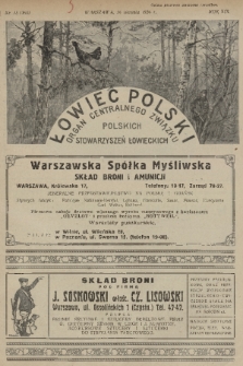 Łowiec Polski : organ Centralnego Związku Polskich Stowarzyszeń Łowieckich. R.19, 1926, nr 15