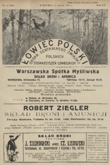 Łowiec Polski : organ Centralnego Związku Polskich Stowarzyszeń Łowieckich. R.19, 1926, nr 16