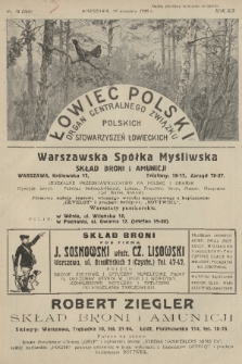 Łowiec Polski : organ Centralnego Związku Polskich Stowarzyszeń Łowieckich. R.19, 1926, nr 18