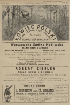 Łowiec Polski : organ Centralnego Związku Polskich Stowarzyszeń Łowieckich. R.19, 1926, nr 20