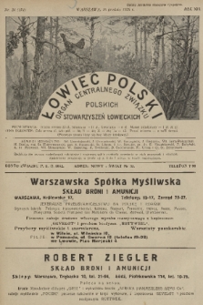 Łowiec Polski : organ Centralnego Związku Polskich Stowarzyszeń Łowieckich. R.19, 1926, nr 24