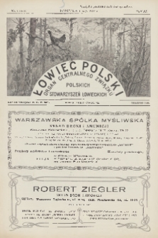 Łowiec Polski : organ Centralnego Związku Polskich Stowarzyszeń Łowieckich. R.20, 1927, nr 9