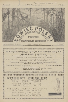 Łowiec Polski : organ Centralnego Związku Polskich Stowarzyszeń Łowieckich. R.20, 1927, nr 13