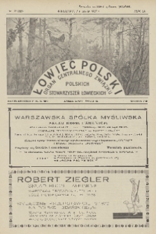 Łowiec Polski : organ Centralnego Związku Polskich Stowarzyszeń Łowieckich. R.20, 1927, nr 17