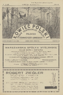 Łowiec Polski : organ Centralnego Związku Polskich Stowarzyszeń Łowieckich. R.20, 1927, nr 18