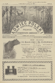 Łowiec Polski : pismo tygodniowe : organ Centralnego Związku Polskich Stowarzyszeń Łowieckich. R.20, 1927, nr 20