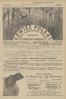 Łowiec Polski : pismo tygodniowe : organ Centralnego Związku Polskich Stowarzyszeń Łowieckich. R.20, 1927, nr 28