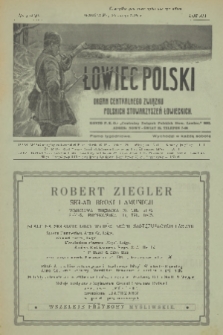 Łowiec Polski : pismo tygodniowe : organ Centralnego Związku Polskich Stowarzyszeń Łowieckich. R.21, 1928, nr 8