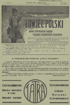 Łowiec Polski : pismo tygodniowe : organ Centralnego Związku Polskich Stowarzyszeń Łowieckich. R.22, 1929, nr 21