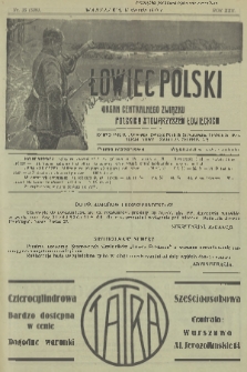 Łowiec Polski : pismo tygodniowe : organ Centralnego Związku Polskich Stowarzyszeń Łowieckich. R.22, 1929, nr 35