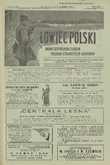 Łowiec Polski : pismo tygodniowe : organ Centralnego Związku Polskich Stowarzyszeń Łowieckich. R.22, 1929, nr 38