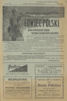 Łowiec Polski : pismo tygodniowe : organ Centralnego Związku Polskich Stowarzyszeń Łowieckich. R.22, 1929, nr 40