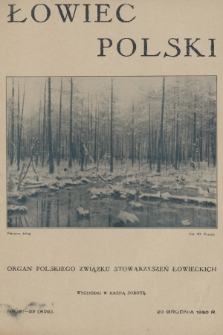 Łowiec Polski : organ Polskiego Związku Stowarzyszeń Łowieckich. R. 23, 1930, nr 51-52