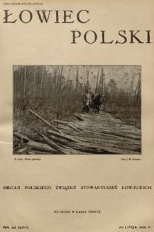 Łowiec Polski : organ Polskiego Związku Stowarzyszeń Łowieckich. R. 24, 1931, nr 30