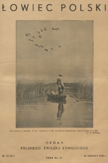 Łowiec Polski : organ Polskiego Związku Łowieckiego. 1938, nr 27