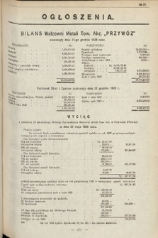 Ogłoszenia [dodatek do Dziennika Urzędowego Ministerstwa Skarbu]. 1924, nr 20