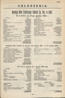 Ogłoszenia [dodatek do Dziennika Urzędowego Ministerstwa Skarbu]. 1924, nr 33