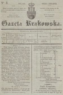 Gazeta Krakowska. 1837, nr 3
