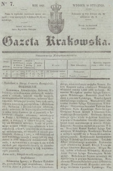 Gazeta Krakowska. 1837, nr 7