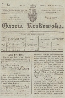 Gazeta Krakowska. 1837, nr 12