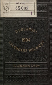 Dublański Kalendarz Rolniczy na Rok 1904