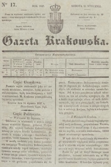 Gazeta Krakowska. 1837, nr 17