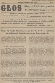 Głos Niższych Funkcjonarjuszów i Pracowników Państwowych. R.1, 1927, № 2