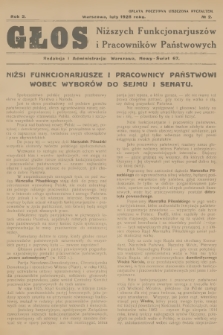 Głos Niższych Funkcjonarjuszów i Pracowników Państwowych. R.2, 1928, № 2