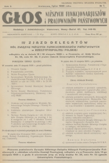 Głos Niższych Funkcjonarjuszów i Pracowników Państwowych. R.3, 1929, № 7