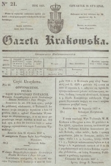 Gazeta Krakowska. 1837, nr 21