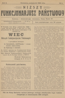 Niższy Funkcjonariusz Państwowy. R.2, 1926, № 4