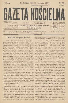 Gazeta Kościelna : pismo poświęcone sprawom kościelnym i społecznym : organ Towarzystwa Wzajem. Pomocy Kapłanów. R.10, 1902, nr 38