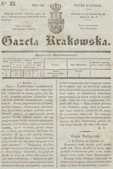 Gazeta Krakowska. 1837, nr 33