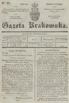 Gazeta Krakowska. 1837, nr 37