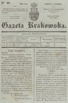 Gazeta Krakowska. 1837, nr 40