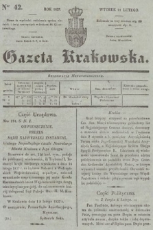 Gazeta Krakowska. 1837, nr 42